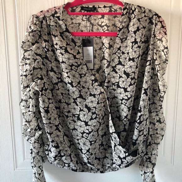 Flower Wrap Blouse - Picture 1 of 3